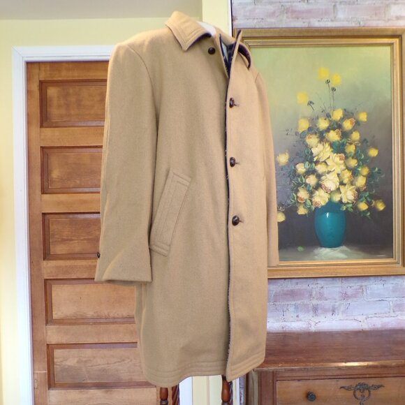 Vintage 1960s / 70s ZERO KING Wool/Nylon Car Coat Plaid Inside USA Men's Size 40 - Picture 3 of 16